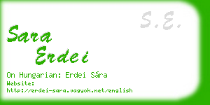 sara erdei business card